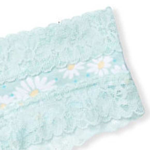 VS Cheeky Aqua Daisy Dot Lace NWT Victoria’s Secret NWT - Picture 12 of 15